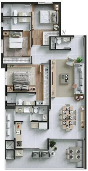 3D house plan 